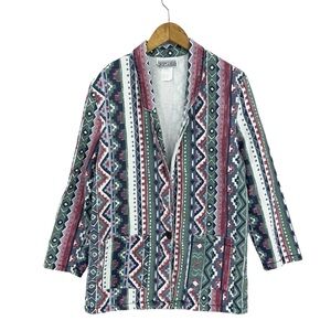 CONCEPTS & DESIGN Vintage Blazer Jacket Southwestern Colorful Denim